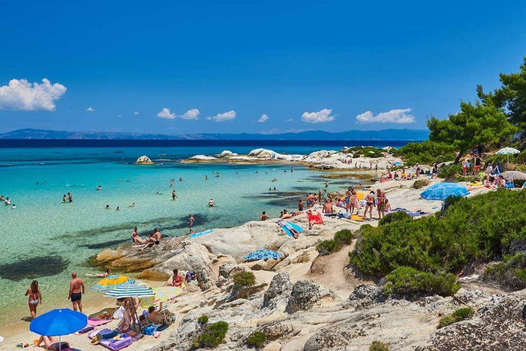 Traditionelles Appartement Athos Shadow Am Meer Paralia Sikias エクステリア 写真